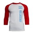 thumbnail image 1 of World Cup Argentina Mens Soft Raglan T Shirt White-Red 2XL, 1 of 1