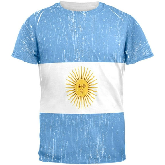 World Cup Argentina Sun All Over Adult T-Shirt - 2X-Large