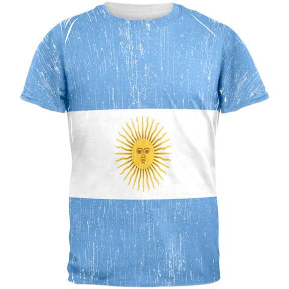 World Cup Argentina Sun All Over Adult T-Shirt - Medium