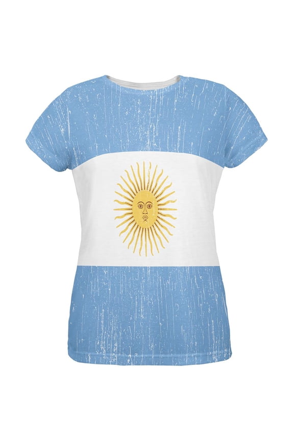 World Cup Argentina Sun All Over Womens T Shirt Multi MD