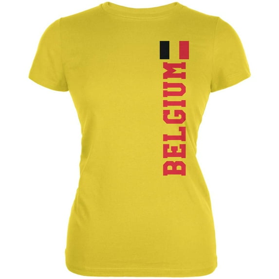 World Cup Belgium Juniors Soft T Shirt Bright Yellow LG