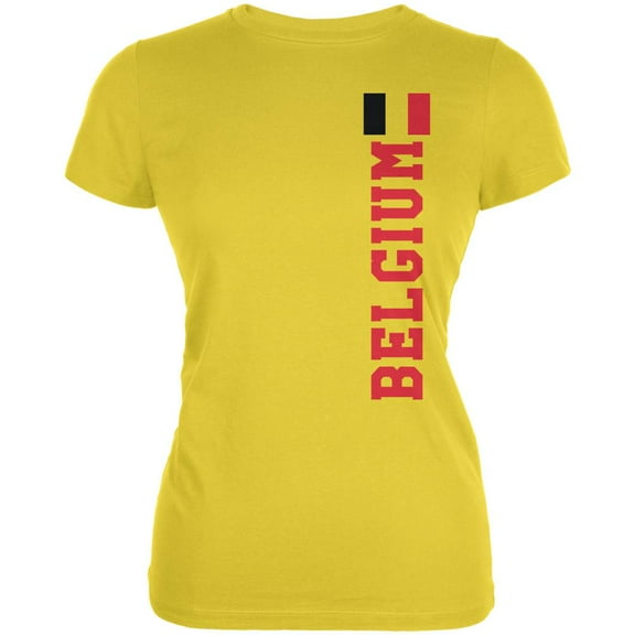 World Cup Belgium Juniors Soft T Shirt Bright Yellow MD