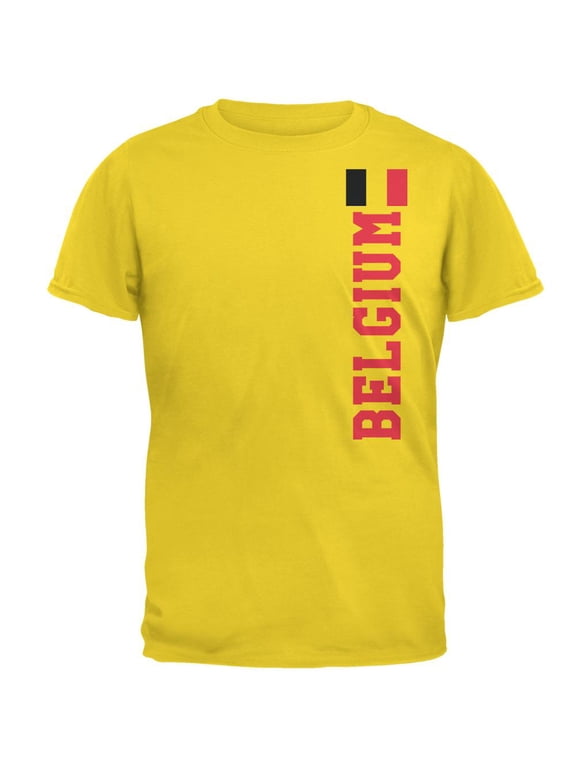 World Cup Belgium Mens T Shirt Yellow LG