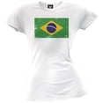 thumbnail image 1 of World Cup Brazil Distressed Flag Juniors T-Shirt - Medium, 1 of 1