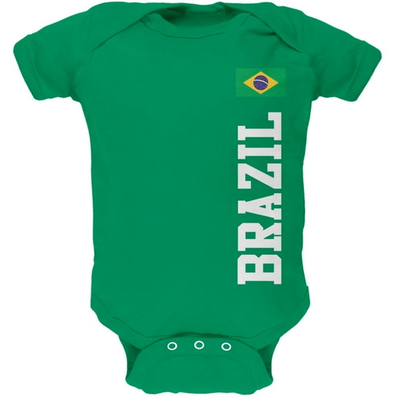 World Cup Brazil Green Baby One Piece - 0-3 months