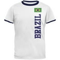 thumbnail image 1 of World Cup Brazil Mens Ringer T Shirt White-Navy SM, 1 of 1