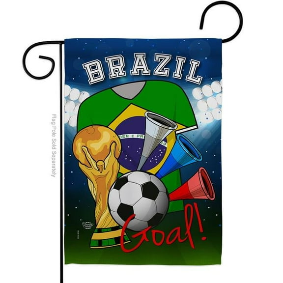 World Cup Brazil Soccer Sports 13 x 18.5 in. Double-Sided Decorative Vertical Garden Flags for House Decoration Banner Yard Gift