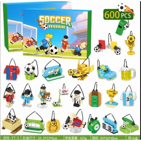 World Cup Building Set, Soccer Field Building Blocks Set, Soccer Stadium Toy Building Bricks, Football Sports Bord Game for Teens Kids Adults - 600PCS