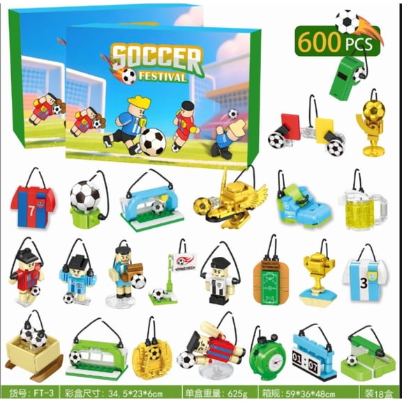 World Cup  Building Set, Soccer Field Building Blocks Set,  Soccer Stadium Toy Building Bricks, Football Sports Bord Game for Teens Kids Adults - 600PCS