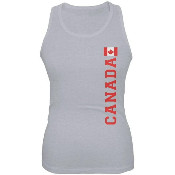 World Cup Canada Heather Grey Juniors Soft Tank Top - Medium
