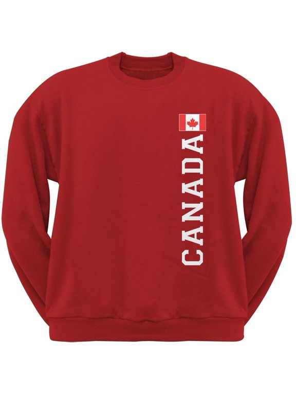 World Cup Canada Red Adult Crew Neck Sweatshirt - Large