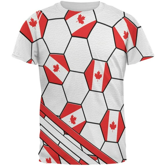 World Cup Canada Soccer Ball All Over Mens T Shirt Multi SM