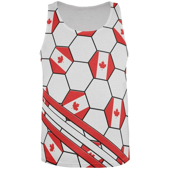 World Cup Canada Soccer Ball All Over Mens Tank Top Multi MD