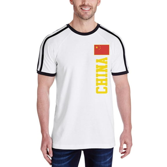 World Cup China Mens Soccer Jersey T Shirt White-Black SM