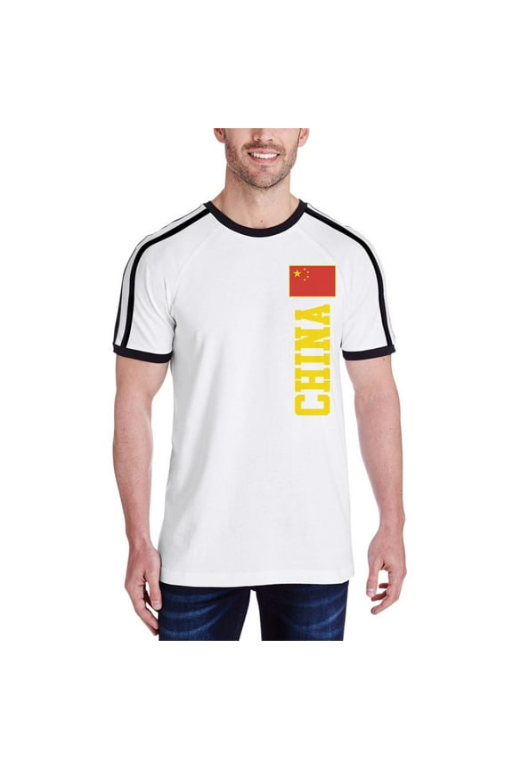 World Cup China Mens Soccer Jersey T Shirt White-Black SM
