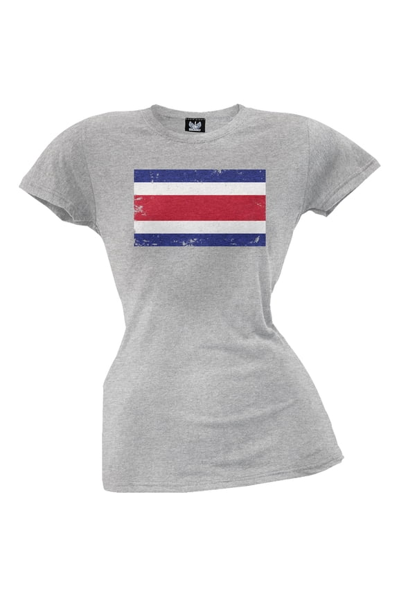 World Cup Costa Rica Distressed Flag Juniors T-Shirt - X-Large