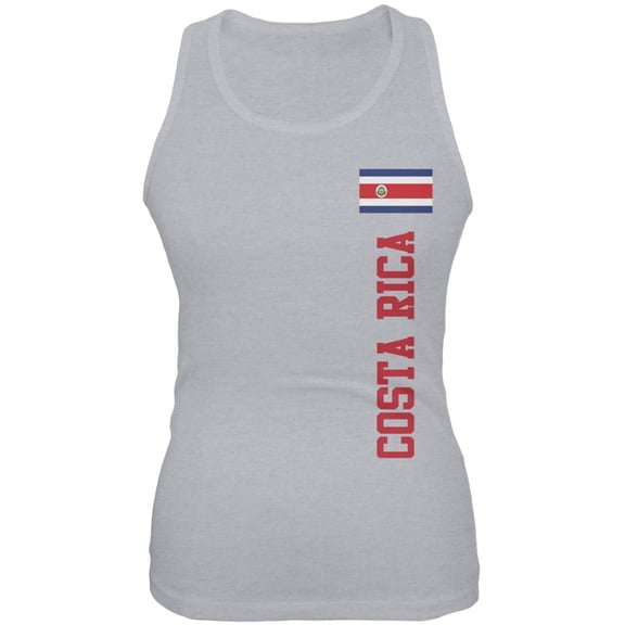 World Cup Costa Rica Heather Grey Juniors Soft Tank Top - Medium