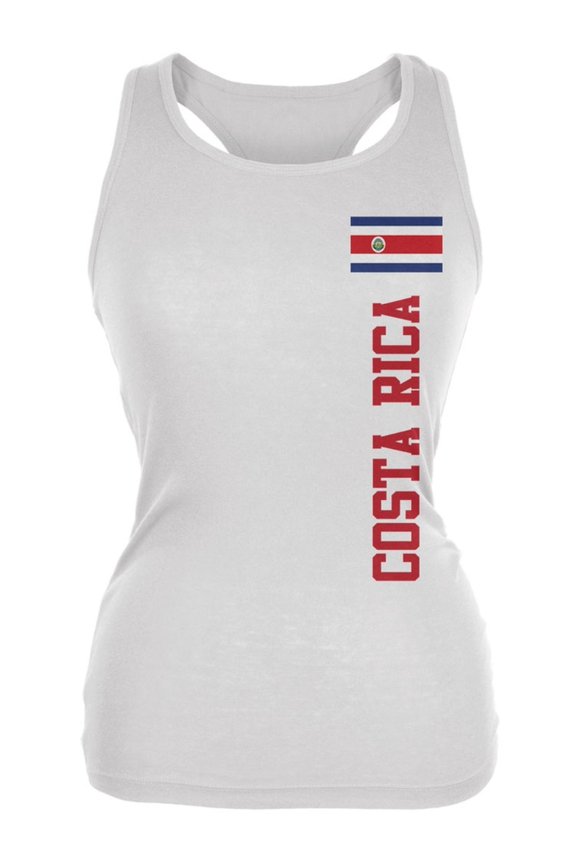 World Cup Costa Rica White Juniors Soft Tank Top - X-Large