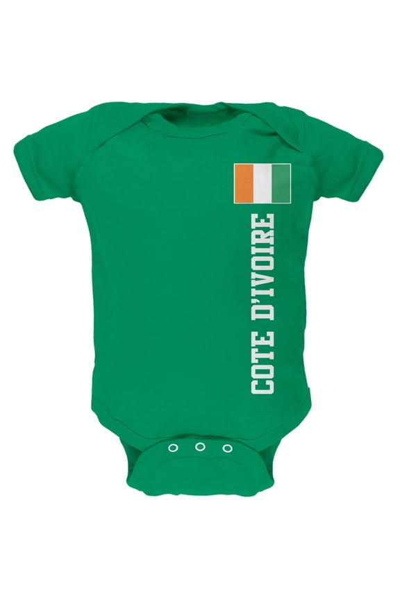 World Cup Cote D'Ivoire Green Soft Infant Bodysuit - 0-3 months