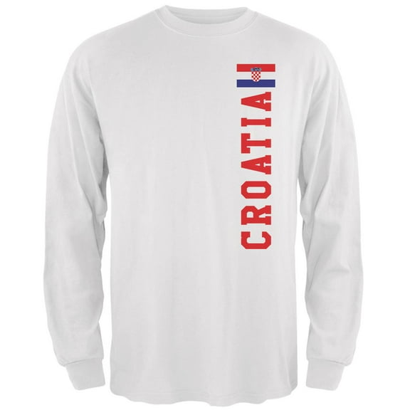 World Cup Croatia Mens Long Sleeve T Shirt White LG