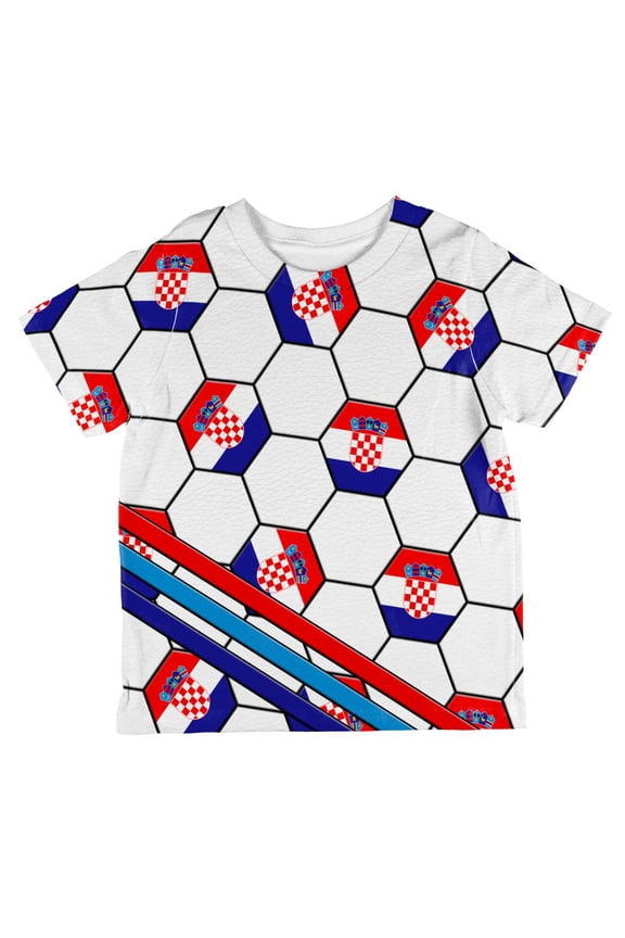 World Cup Croatia Soccer Ball All Over Toddler T Shirt Multi 6T