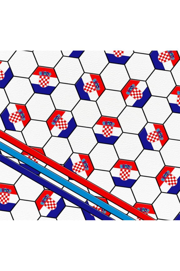 World Cup Croatia Soccer Ball All Over Womens T Shirt Multi 2XL