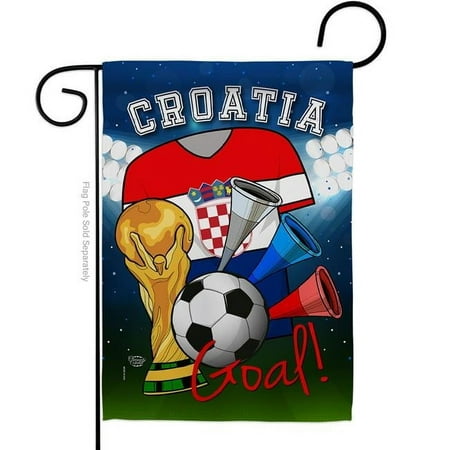 World Cup Croatia Soccer Sports 13 x 18.5 in. Double-Sided Decorative Vertical Garden Flags for House Decoration Banner Yard Gift