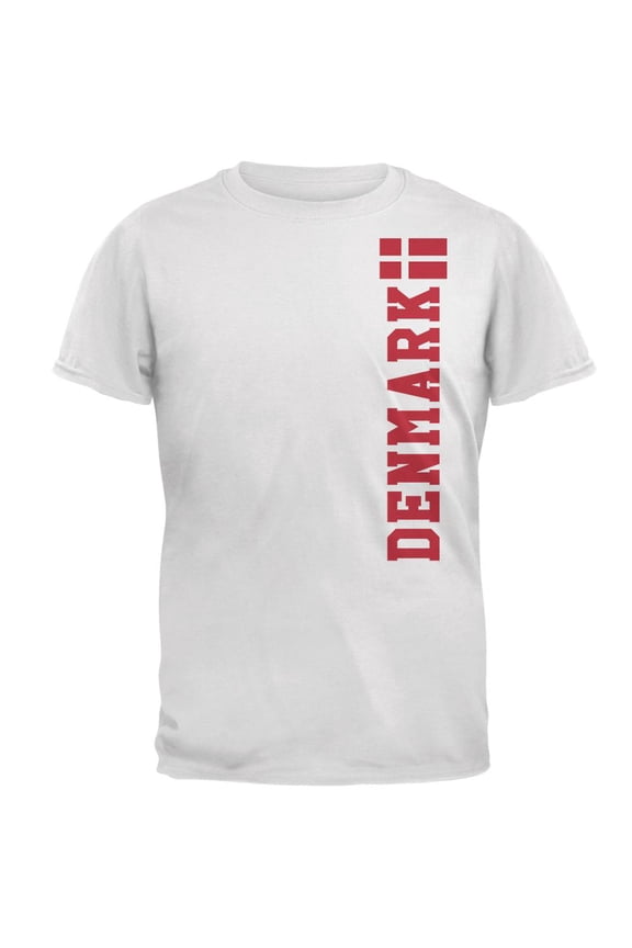 World Cup Denmark Mens T Shirt White LG