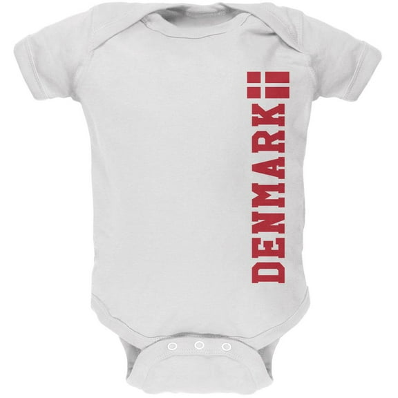World Cup Denmark Soft Baby One Piece White 12-18 M