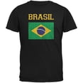 thumbnail image 1 of World Cup Distressed Flag Brasil Black Adult T-Shirt - 2X-Large, 1 of 1