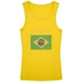thumbnail image 1 of World Cup Distressed Flag Brasil Youth Girls Tank Top Yellow YLG, 1 of 1
