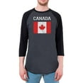 thumbnail image 1 of World Cup Distressed Flag Canada Mens Raglan T Shirt Heather Black-Black SM, 1 of 1