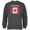 thumbnail image 1 of World Cup Distressed Flag Canada Mens Sweatshirt Deep Heather SM, 1 of 1