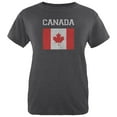 thumbnail image 1 of World Cup Distressed Flag Canada Womens Heather T Shirt Deep Heather SM, 1 of 1