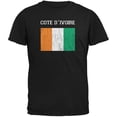 thumbnail image 1 of World Cup Distressed Flag Cote D'Ivoire Black Youth T-Shirt - Youth Large, 1 of 1