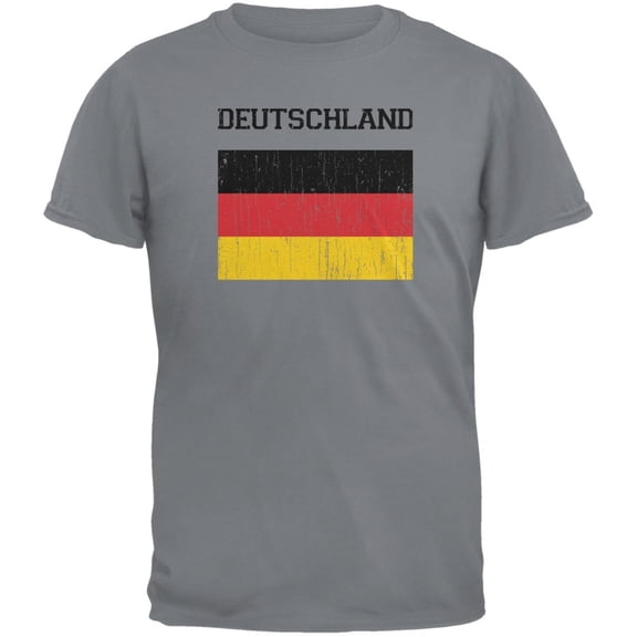 World Cup Distressed Flag Deutschland Gravel Adult T-Shirt - Medium
