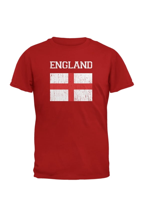 World Cup Distressed Flag England Red Youth T-Shirt - Youth Large