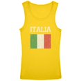 thumbnail image 1 of World Cup Distressed Flag Italia Youth Girls Tank Top Yellow YMD, 1 of 1