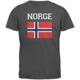 thumbnail image 1 of World Cup Distressed Flag Norge Dark Heather Adult T-Shirt - 2X-Large, 1 of 1