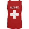 thumbnail image 1 of World Cup Distressed Flag Suisse Red Adult Tank Top - Large, 1 of 1