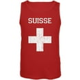 thumbnail image 1 of World Cup Distressed Flag Suisse Red Adult Tank Top - Small, 1 of 1