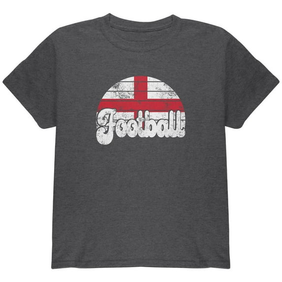 World Cup England Football Soccer Youth T Shirt Dark Heather YLG