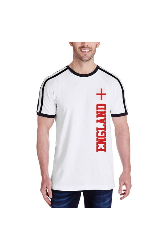 World Cup England Mens Soccer Jersey T-Shirt White-Black 2XL
