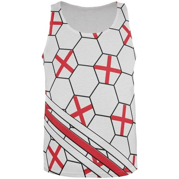 World Cup England Soccer Ball All Over Mens Tank Top Multi 2XL