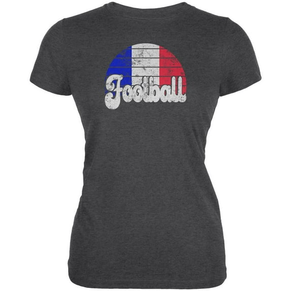 World Cup France Football Soccer Juniors Soft T Shirt Deep Heather 2XL