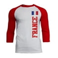 thumbnail image 1 of World Cup France Mens Soft Raglan T Shirt White-Red MD, 1 of 1