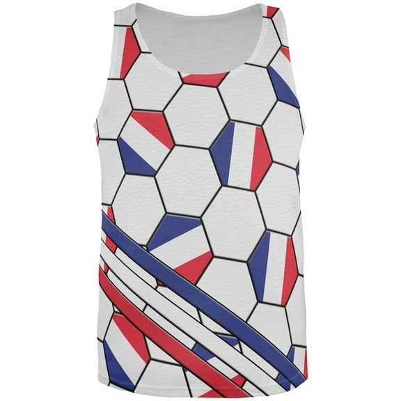 World Cup France Soccer Ball All Over Mens Tank Top Multi LG
