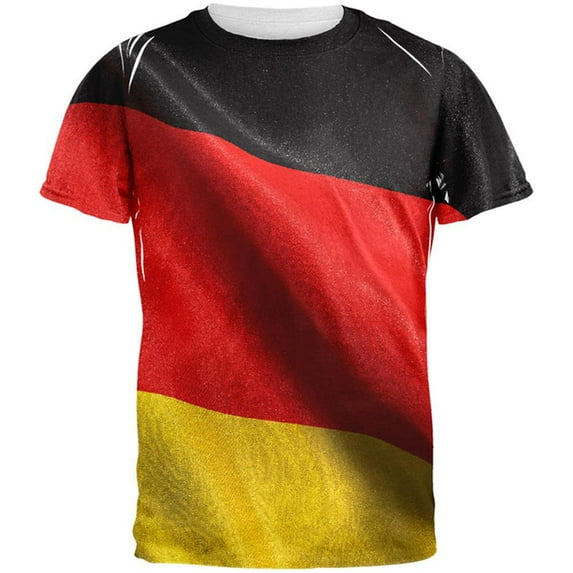 World Cup - German Flag All Over Adult T-Shirt - Large