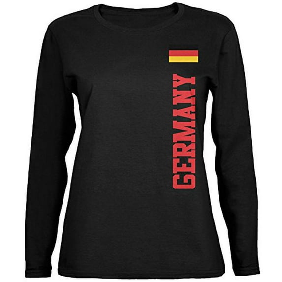 World Cup Germany Black Womens Long Sleeve T-Shirt - Small