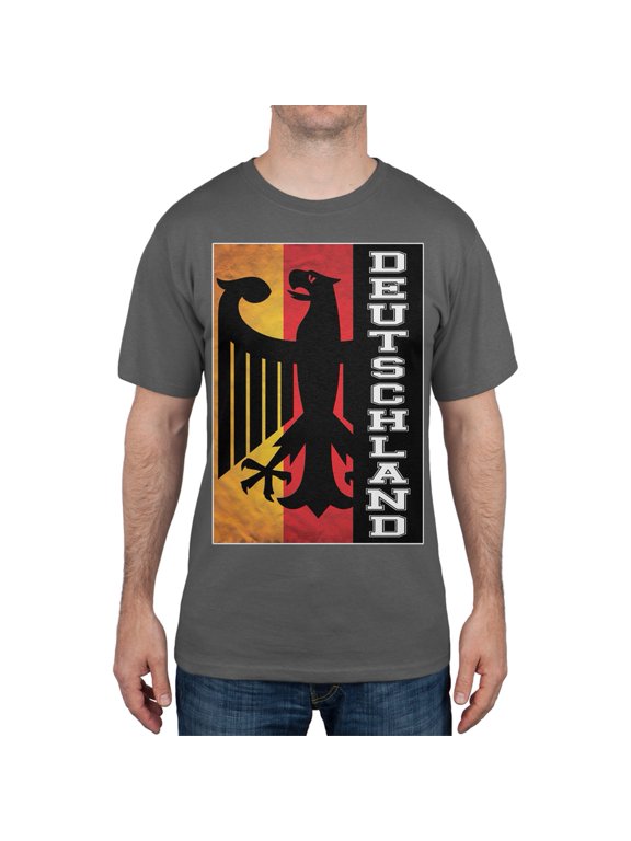 World Cup Germany Deutschland Eagle Silhouette Charcoal T-Shirt - Large